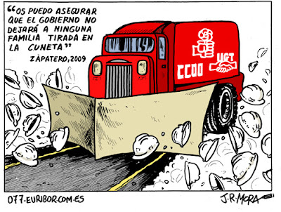 Zapatero UGT CCOO quitanieves comic