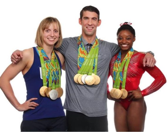 0 U.S Olympic Gold medalists Michael Phelps, Katie Ledecky and Simone Biles cover Sports Illustrated magazine (photos)