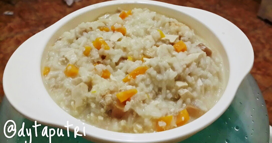 Resep MPASI Chicken Tofu Mushroom Risotto (10m) THE DYTAPUTRI