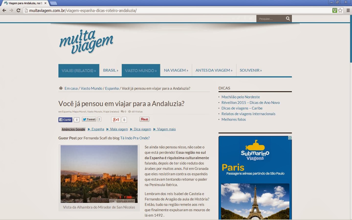 Andaluzia no blog Muita Viagem