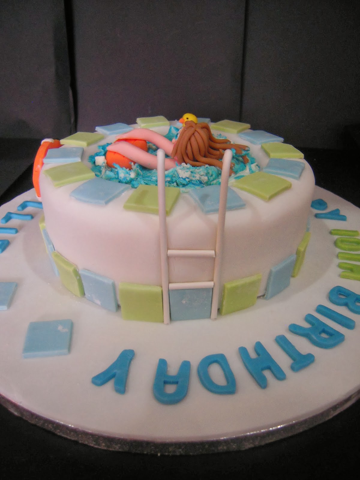 Eileen Atkinson's Celebration Cakes: swimming pool birthday cake