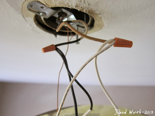 how to wire a ceiling light, black wire, white wire, ground
