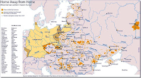 Map showing German settlers in Europe during WW2 Map German settlers during WW2