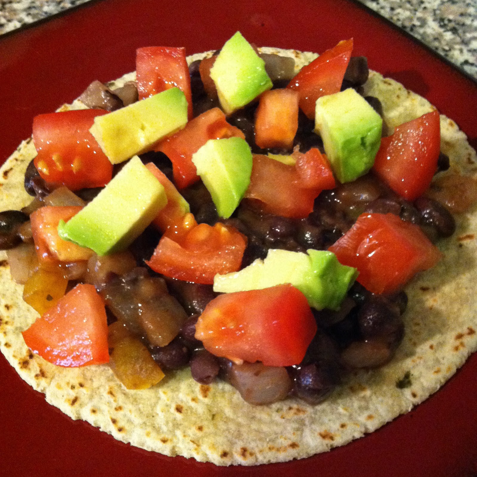 Laurie's Cravings Skinny Vegetarian Black Bean Tostada