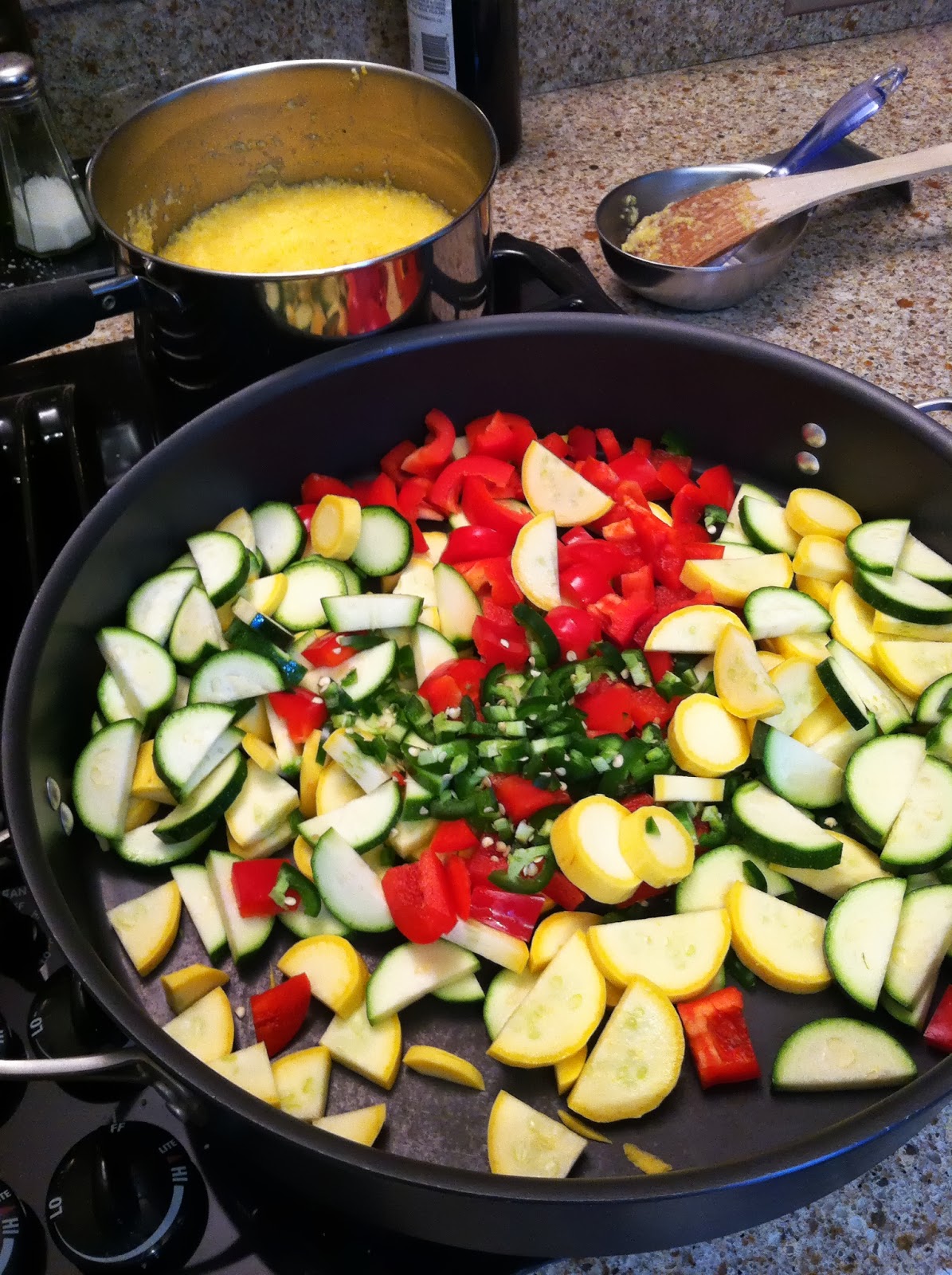 My Stomach is Eating Itself Cheesy Polenta Chorizo Casserole