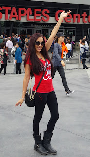 At the Staples Center for the Clippers just having fun Be Fierce Friday, Clippers, LA, Fun, Be you, Happy