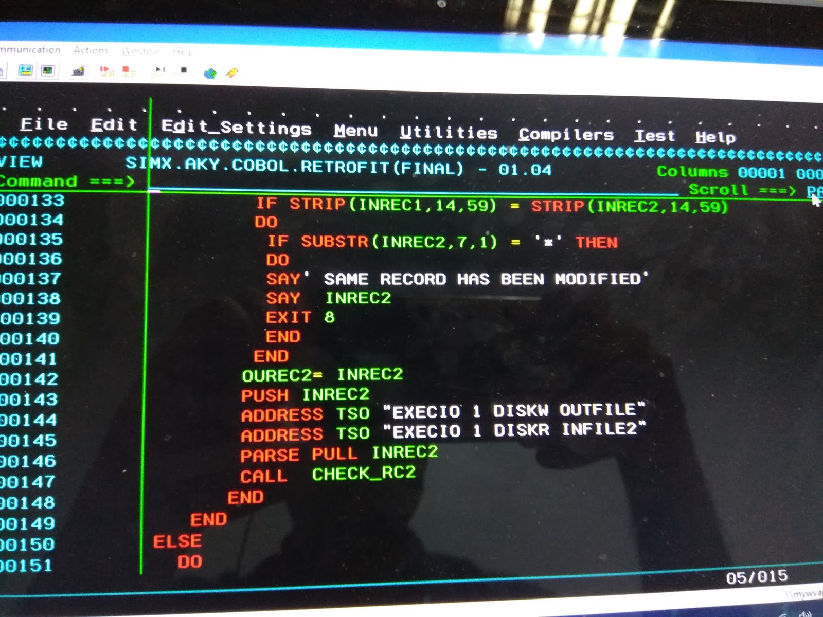 Self Creations: Retrofitting tool COBOL program written by Abhishek Yadav
