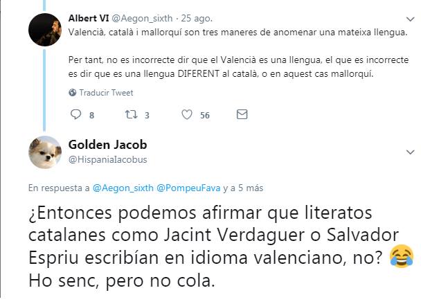 Jacint Verdaguer, Salvador Espriu, escribían en idioma valenciano