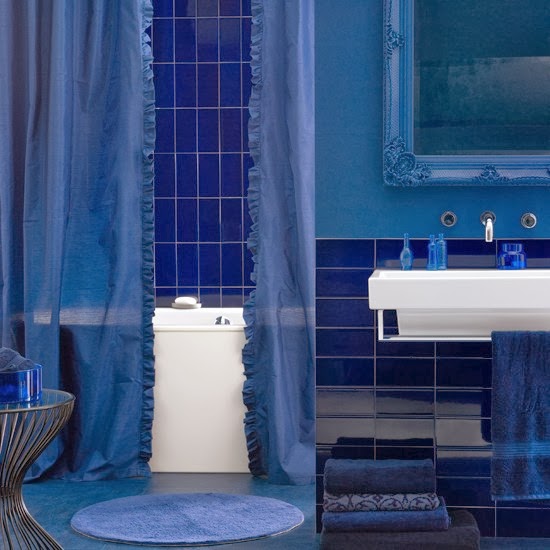 Decoracion Actual de moda: Baños en distintos tonos de Azul