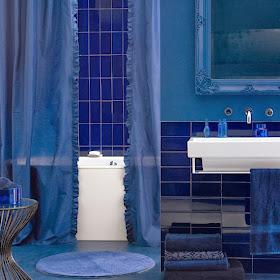 Decoracion Actual de moda: Baños en distintos tonos de Azul