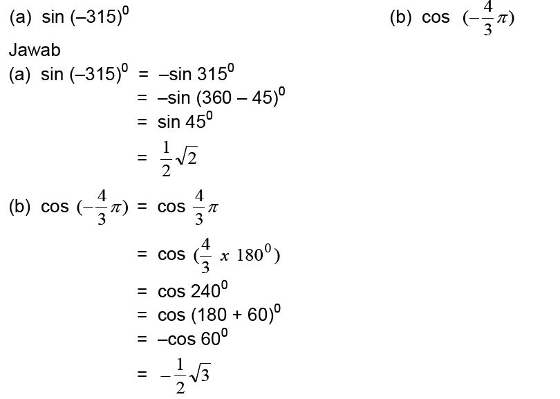 Contoh Latihan Soal Contoh Soal Matematika Perbandingan Trigonometri