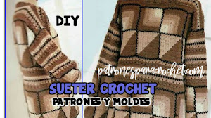 Patrones de Suéter Crochet Fácil y Creativo