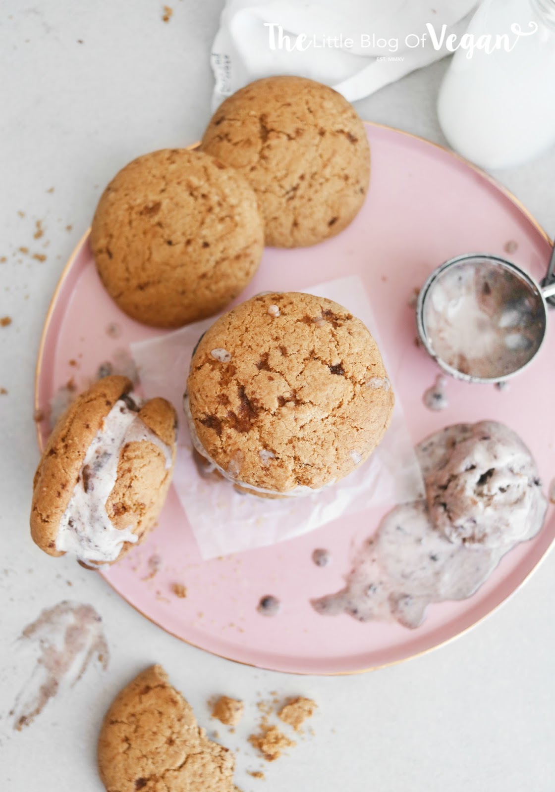 Quick & easy Icecream sandwich cookie recipe The Little Blog Of Vegan