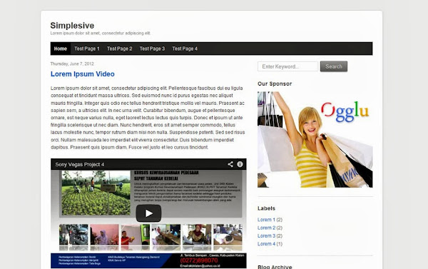 Simplesive – A Minimal Responsive Blogger Template
