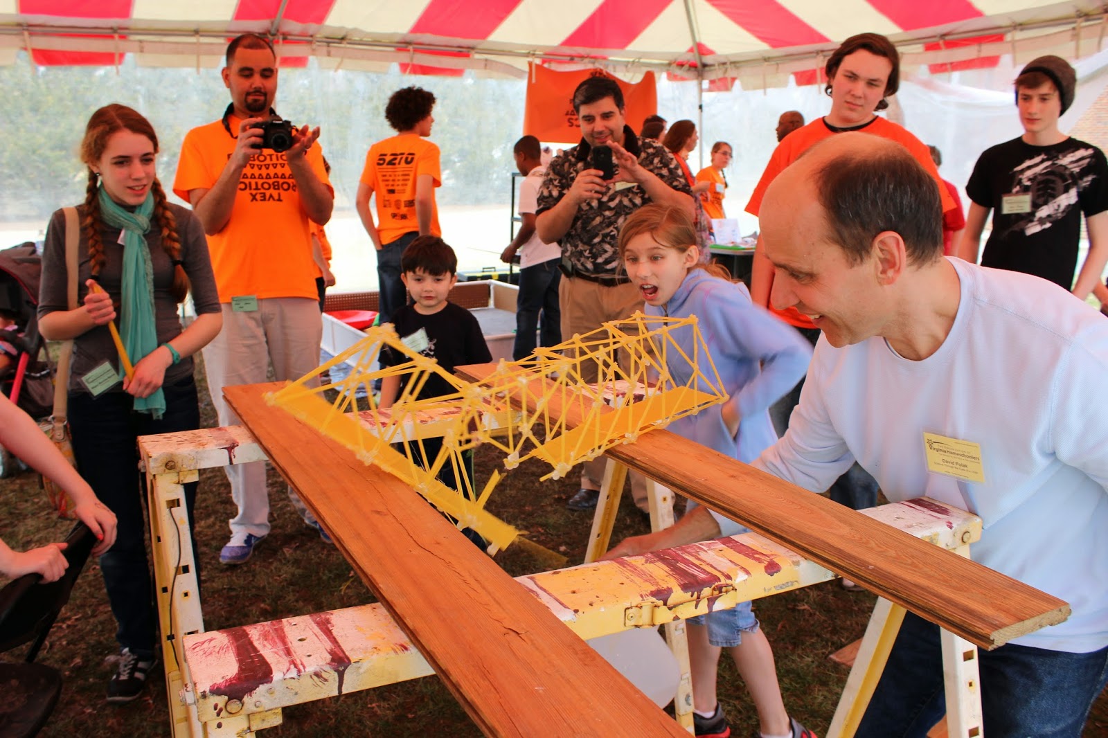 Science Through the Eyes of a Child Spaghetti Bridge Challenge
