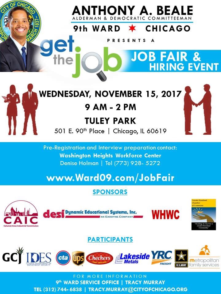 The Sixth Ward 9th ward job fair & hiring event