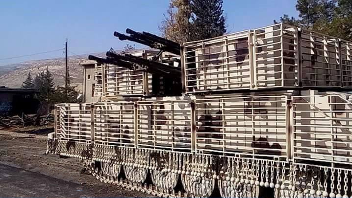وحدات المدرعات بدباباتها المستلمة حديثاً من نوع T62 M تصطاد بصواريخها نوع ( bastion ) آليات إرهابيي داعش ( يوجد إصابة واحدة بصواريخ ال م / د العادية ) 065