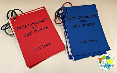 Keeping Organized with Two Half Day Classes. Color coded skills checklists. | Apples to Applique