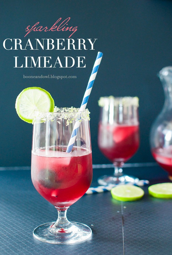 Sparkling Cranberry Limeade The Nosh Life