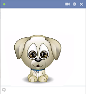 Puppy Facebook animated emoticon