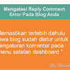 Mengatasi Reply Comment Error Pada Blog Anda 