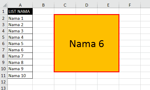 Cara Mengacak Nama di Excel