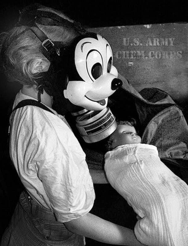 Mickey Mouse Gas Masks for Children From World War II Vintage Everyday