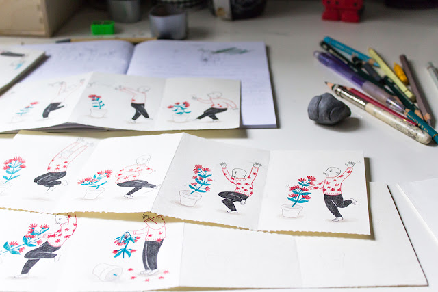 Mar Villar, ilustración de plantas, baile, personajes 