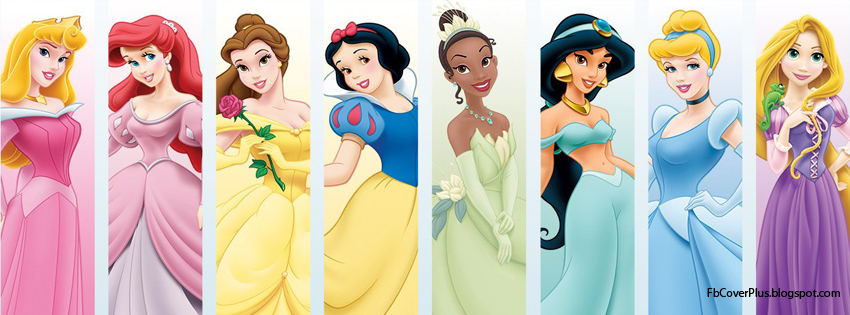 Fb Cover Plus: Disney Princess - Aurora, Ariel, Belle, Snow White