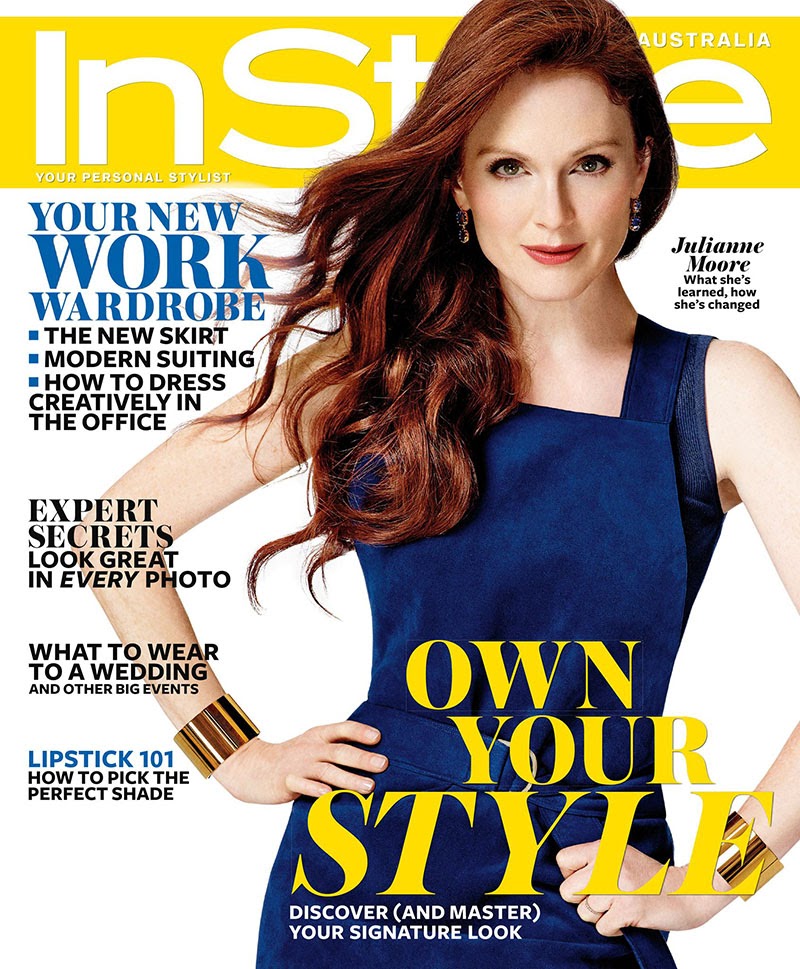 Julianne Moore InStyle Australia Magazine cover February 2014 HQ Scans ...
