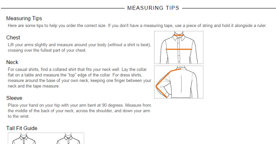Size Measuring Tips by GAP, the Apparel Brand | Online Clothing Study