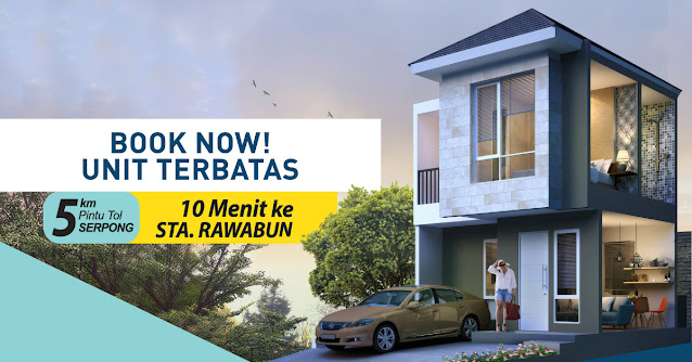 banner brosur penjualan perumahan minimalis modern desain keren