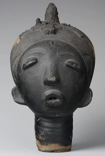 Akan African Art Memorial Head