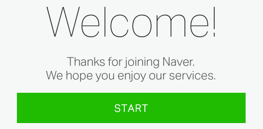 welcome naver page