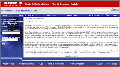 Code 3 Fire Engine die-cast models