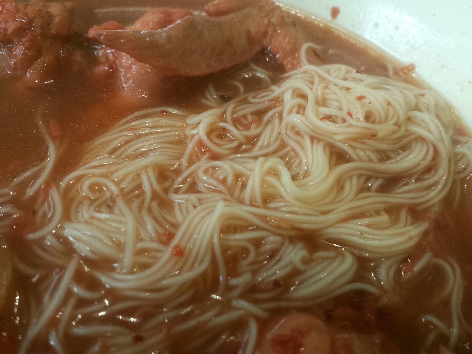 Somewhere in Singapore Blog Red Residue Chicken Mee Sua