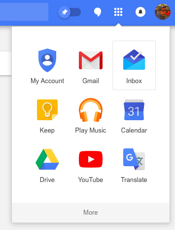 App Launcher Shortcut for Google Inbox