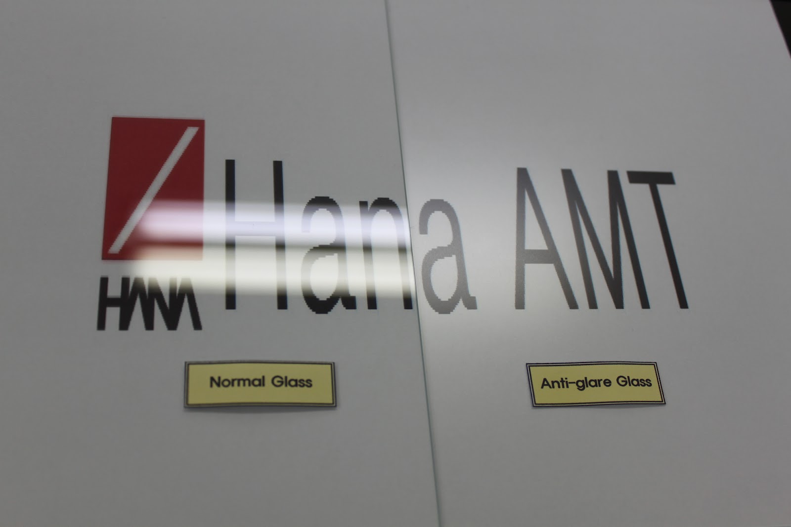 Etching Glass by HanaAMT AntiGlare glass vs Glare glass comparison(2)