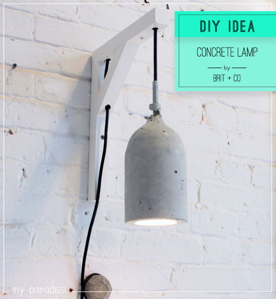 Diy concrete pendant lamp by Brit+Co