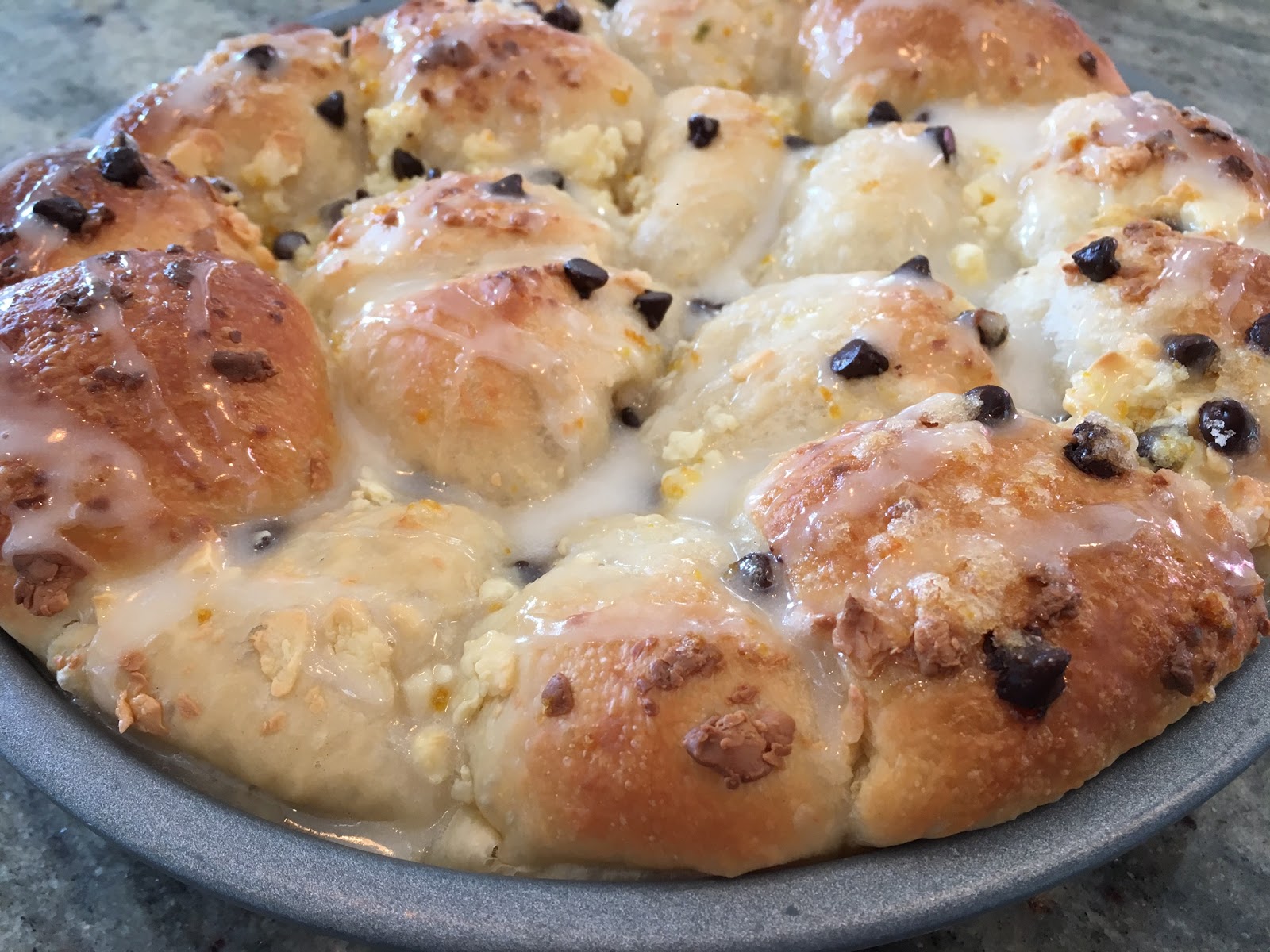 pass the peas, please citrus cream cheese pull apart rolls