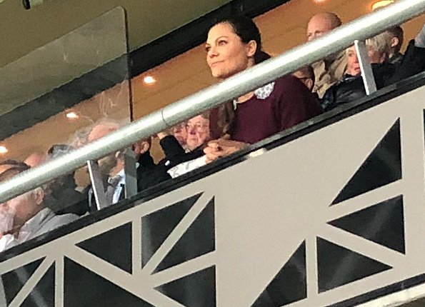 Crown Princess Victoria at 2018 FIFA World Cup European Play-Off match Sweden and Italy at Friends Arena