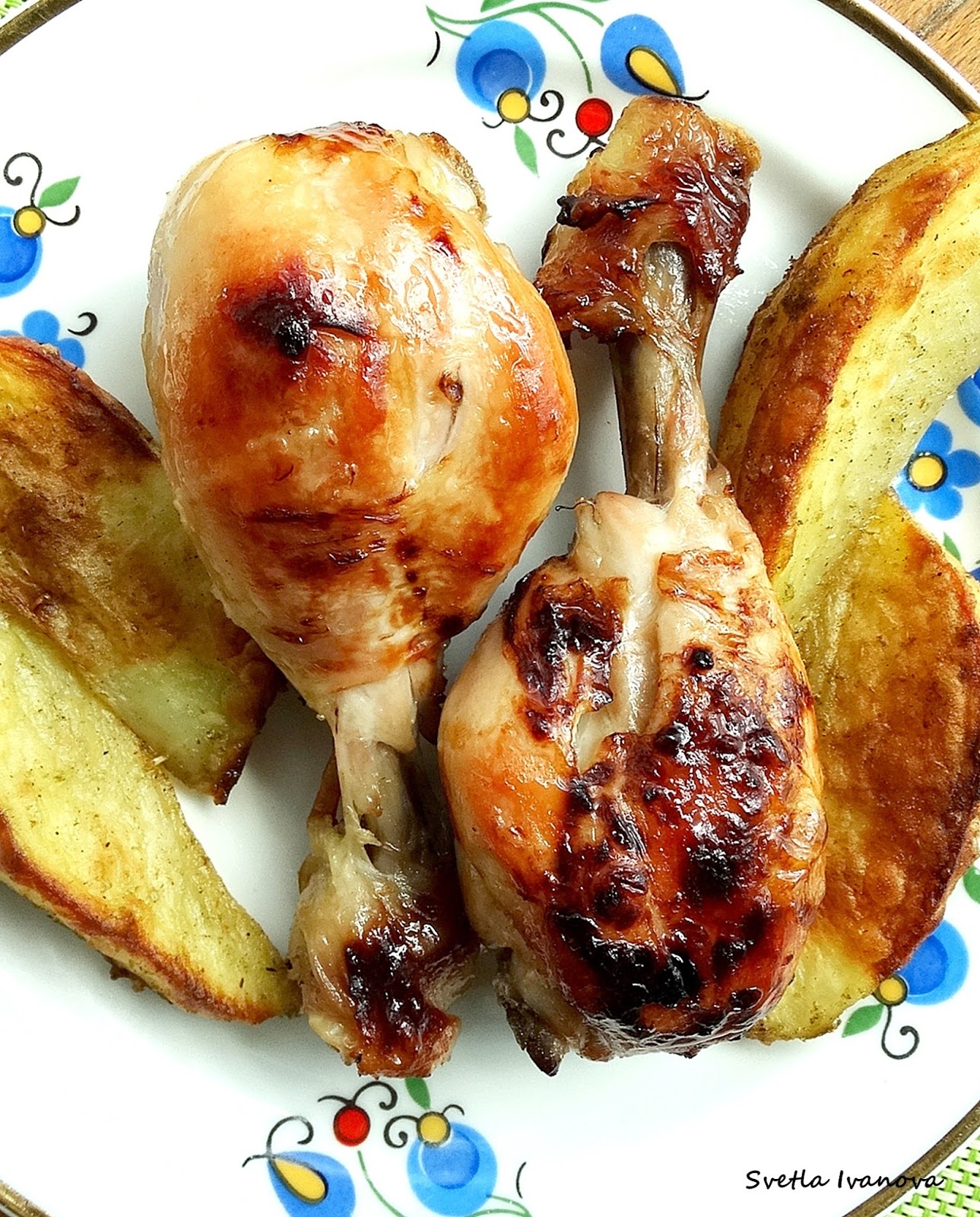 За каквото и да е: Печени бутчета с мед и масло