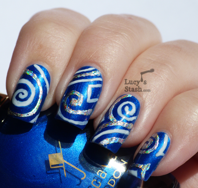 Lucy's Stash - nail art with nail foil and Jacava polishes Lucy's Stash - nail art with nail foil and Jacava polishes