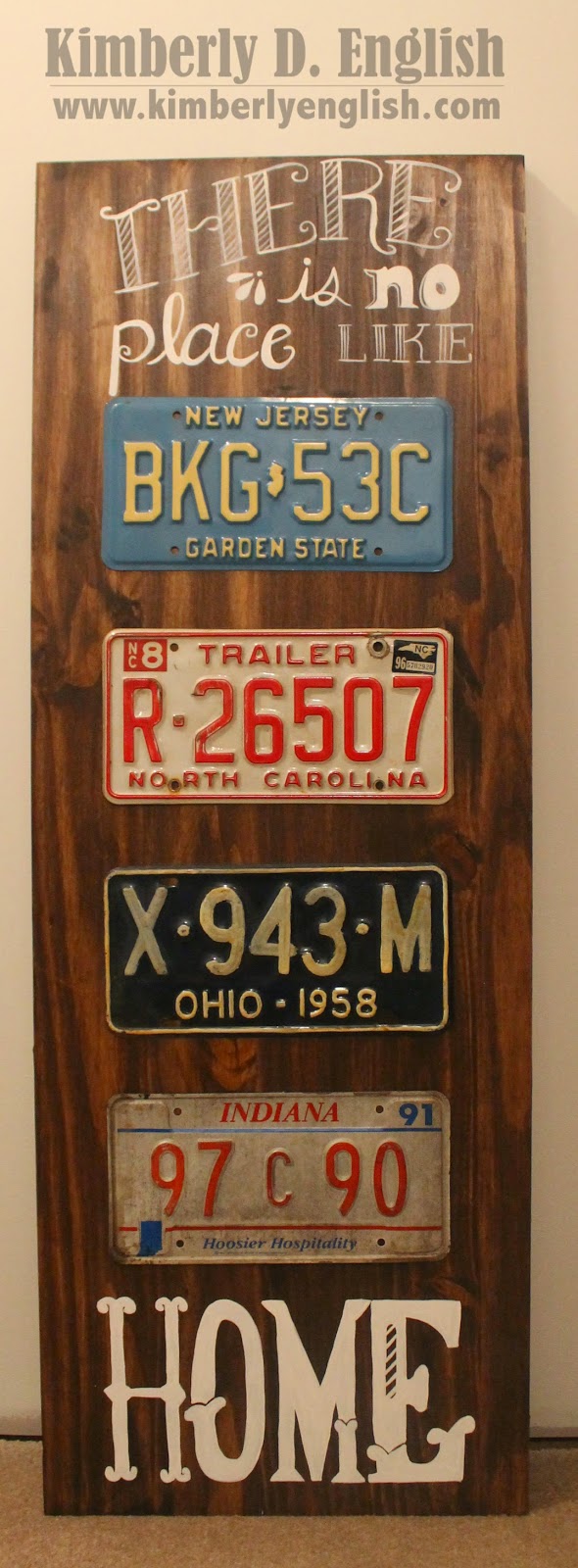 Kimberly English License Plate Art