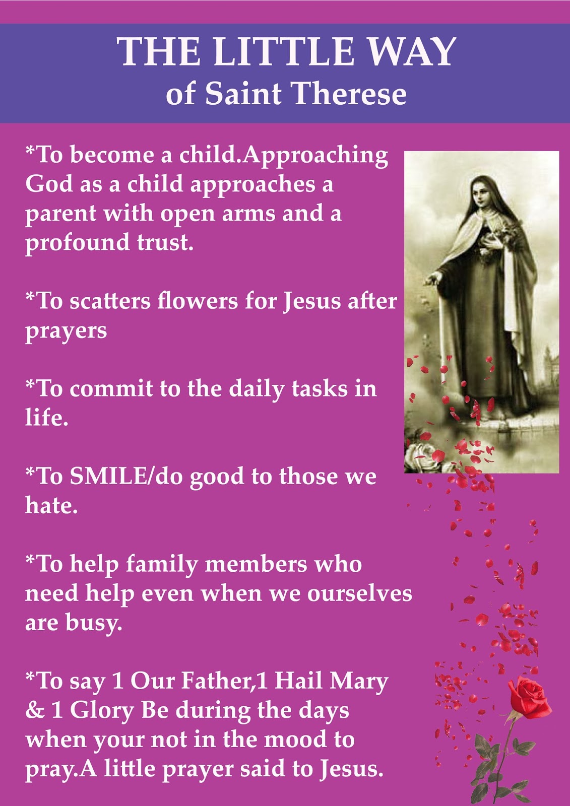 Imitating Christ's Humility Feast of Saint Therese of Lisieux THE