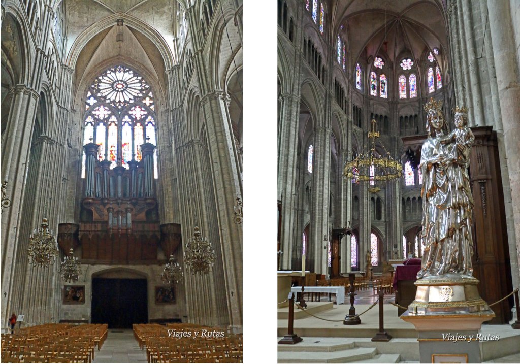 Interior de la Catedral de Saint Etienne, Bourges, Francia