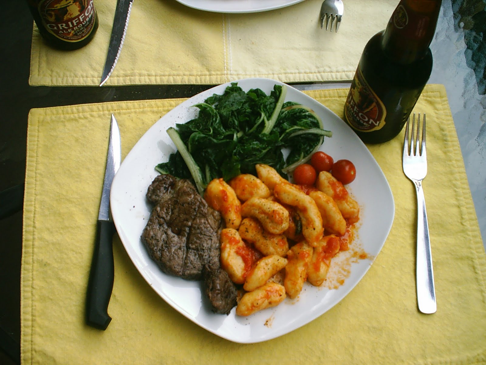 Moolicious Kitchen Filet Mignon with Home Made Gnocchi and Swiss Chard