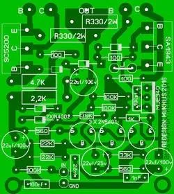 PCB Power Amplifier OCL 150W