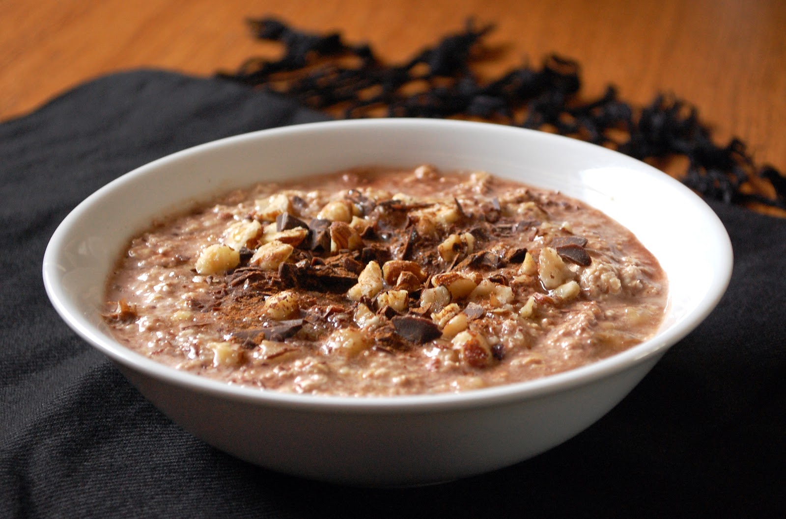 ‘Indulgent’ chocolate breakfast oats including cake