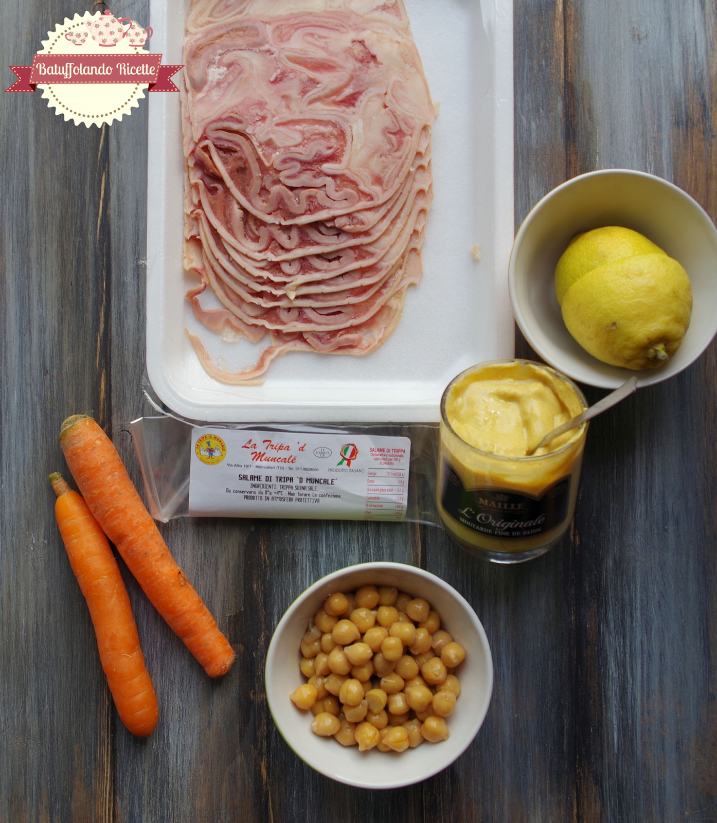 Batuffolando Ricette Carpaccio Di Trippa Di Moncalieri Con Ceci E Mostarda Di Digione